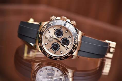 rolex daytona gold ceramic rubber oysterflex|rolex daytona oysterflex price.